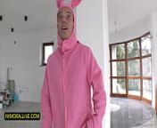 Adorable Blonde Emily&rsquo;s Booty Hole Stretched Out by Big Cock Pink Easter Bunny??!! from emili 18