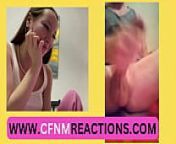 CUTE EURO BABE REACTS TO BWC from webcam cfnm shock