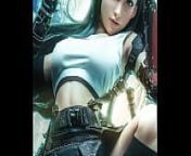 Final Fantasy VII TIFA LOCKHART Silicone Sex Doll from tifa is trapped in a cave with a man monster