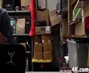 Gorgeous blonde teen fucked in the storage room from the body storage room