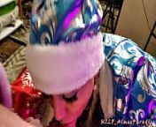 Santa Claus fucks his Santa girl by doggystyle, makes him suck his staff & makes a lustful bitch cosmetic mask of sperm! from russia mom sex son