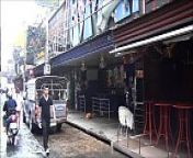 Soi Cowboy Sukhumvit Road in Thailand from bysycle road