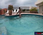 Swimming in the pool can make my Thai GF real horny from thai outdoor sex fucked