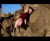 Petite submissive Brooke Johnson gets a rough fucking and hard caning on the desert rocks, then play with cum for a long time from ricky johson xxx