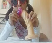 this b. girl learn howto suck from diaper girl dildo