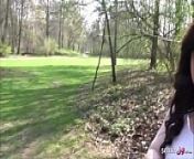 German Public - Deutsche Studentin Elisa in Berlin mitten im Park gefickt from elisa german creampie