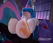Princess Celestia loves thick black cock from busty milf celestia with cameltoe pussy
