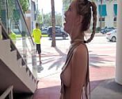 She flashes a group of guys from public flashing