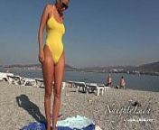 Sheer when wet swimwear and flashing from people reaction for public lesbian sex