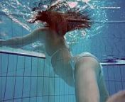 Hot underwater action Alla from super hot teen teases naked