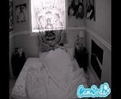 camgirl gets filmed fucking her boyfriend with night vision cam from first night hidden cam