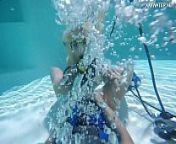 Hungarian lesbian babes underwater Vodichkina and Farkas from kiss water