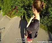 Fucking Glasses - Outdoor fuck Lota in spycam glasses from glass com