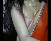 Girl showing boobs nipples in saree from saree model showing nipple
