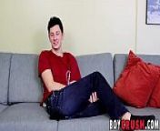Kinky dude Kyler Rex enjoys his special solo moment from boy gay themed short