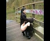 Goth Babe in Furry Coat Pisses Outdoors 1 from fake furry citra dellina bugil