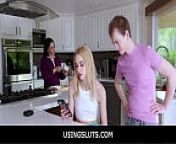 UsingSluts - StepBrother Finds that He&rsquo;s Able to Use Phone Addicted Throat and Body - Chloe Cherry from phone sex xxx picww xxx sex indo comes