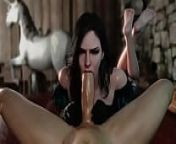 Witcher 3D: Yennefer gets Fucked Wild from zeena 3d