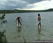 Two buddies bang granny near lake from lake forest friends jpg free nudist piece pure beach family dark bgrade