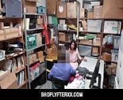 Hot petite brunette Latina shoplyfter Kat Arina gets punished for stealing by security guard from www xxx pashowstar arina