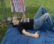 TSM - Bambi tramples me in public at a park from czech soles trampling