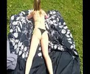 sun tanning wife from bikini wife