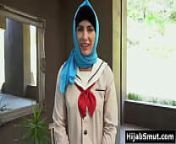 Girl in hijab trained how to fuck from arabic man sex w