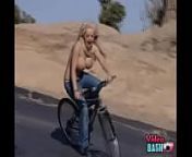 Hot Girl Bails Hard Off Bike Savannah Gold from milf bike