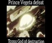 Prince vegeta defeat toppo ? from erina toppo