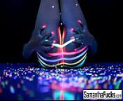 Samantha Saint gets off in this super hot black light solo from rambha nude sensx sai tamhankarx meena se