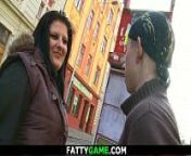 Chuby bbw picks up young lad from the street from fat street pickup