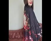 Luna Rival with short kimono from kimono young sexy