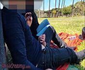 French Teacher Handjob Amateur on public park to student with Cumshot - MissCreamy from students watching teacher nude