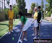 Tennis Game With Two Gorgeous MILFs Turn Into Hot Foursome from nick mona