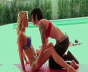 Nikki Hearts And Jessa Rhodes Lez Out By The Pool from shaped am