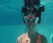 Underwater Gymnastics with Micha from bikini gymnastic challenge room