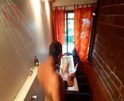 Peep. Voyeur. Housewife washes in the shower with soap, shaves her pussy in the bath. 22 from リトルエンジェル炉利露天風呂盗撮il se