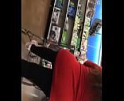 Recording Juicy Latina ass in store husband comes up from stores