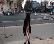 Nude in Paris - DOLLSCULT from walking naked in a grassland but we get caught