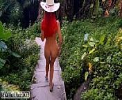 Great Ass Teen Nudes Walks Along the Paths in the Tropics from cristina nude tropical
