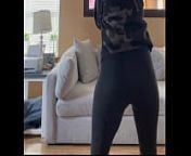 Cumbitch21 - dancing around living room, shows ass from big butt crack