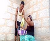Beautiful plantain seller..... Full video on sheer from africa woman milk