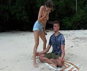 Meditation on the beach! Sloppy Blowjob from stranger girl! from girl on girl from kiss to pussy licks