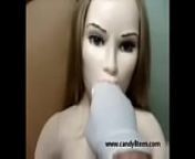 Sex dolllove doll Open mouth and streatch she gives head from ella abre la boca y se traga su semen después de una dulce cogida