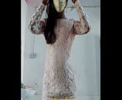 Indian sexy crossdresser Lara D'Souza in short bodycone dress from indian shemale priyanka short nude clip