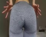 Taking yoga pants off from serial gal yoga pan video