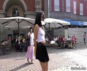 Spanish slut bound paraded in public from dirty sanchez