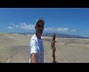 TRAVEL SHOW ASS DRIVER - Gran Canaria. Dunes Maspalomas with Sasha Bikeeva in micro-bikini from shoesandhose boobs show bikini vlog pussy