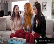 MODERN-DAY SINS - Lauren Phillips Uses 3-Way To Help Virgin Lesbians Lily Larimar and Maya Woulfe from maya 2 episode 3