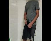 Alan Prasad bathroom cumshot jerk off. Hot dude strips off and masturbates. Horny handsome hunk wanks his junk from young indian dude fucking his aunt